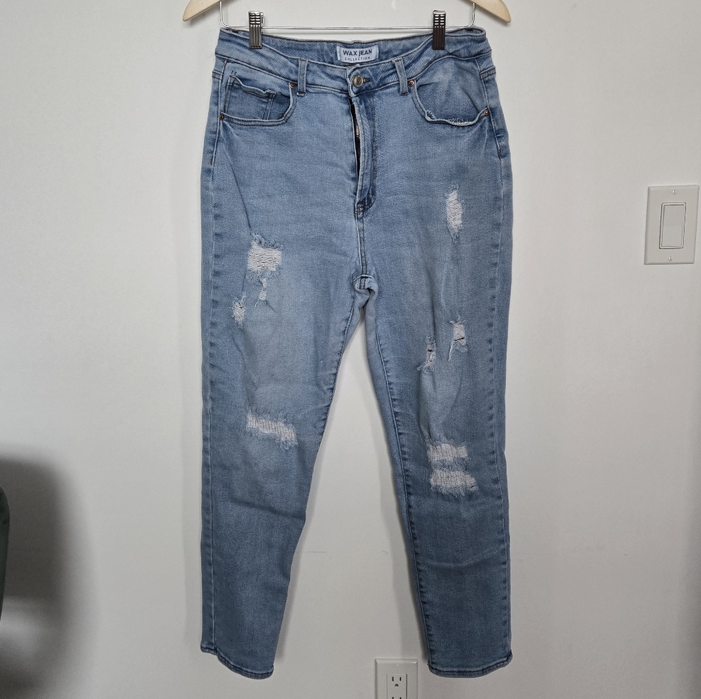 Distressed Wax Jeans Butt I Love! Destructed